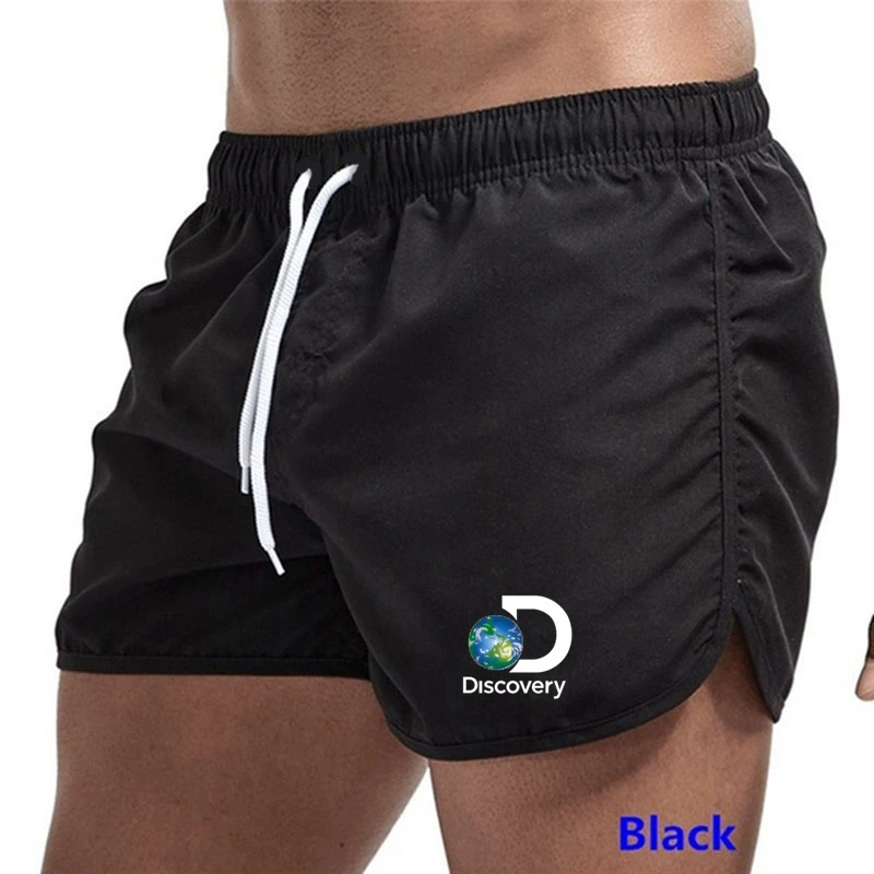 

Summer Discovery Channel Men's Swimwear Short Beach Shorts Fitness Training Beachwear Pants Breathable Boardshorts Surf Swimsuit