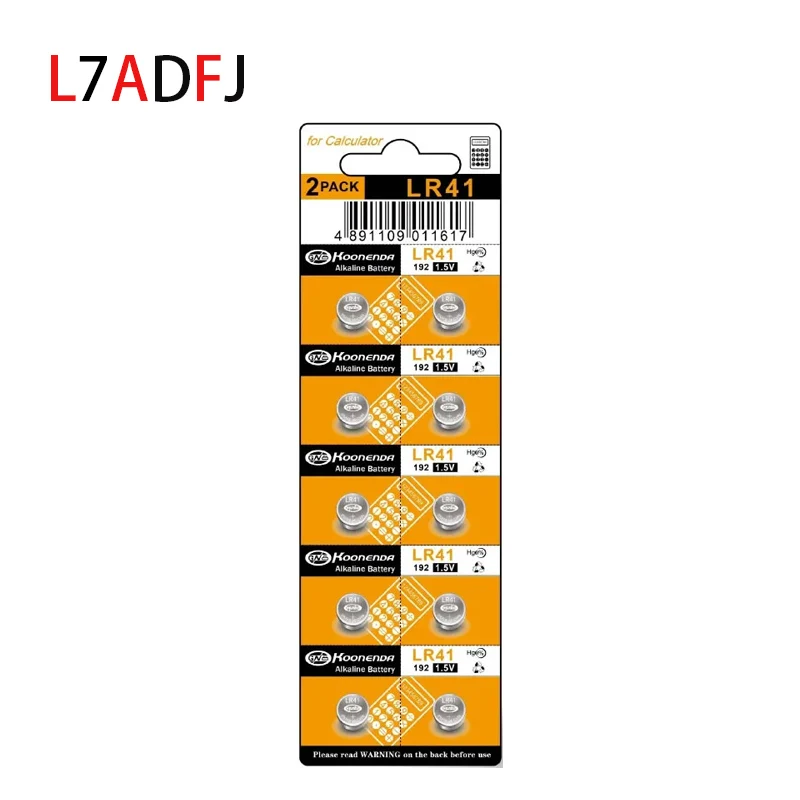 Фото Щелочная батарея с 2 картами AG3, 1,55 В, кнопочные батарейки SR41 192 L736 384 SR41SW CX41 LR41 392, ламповая цепочка, светильник для пальцев, часы №1
