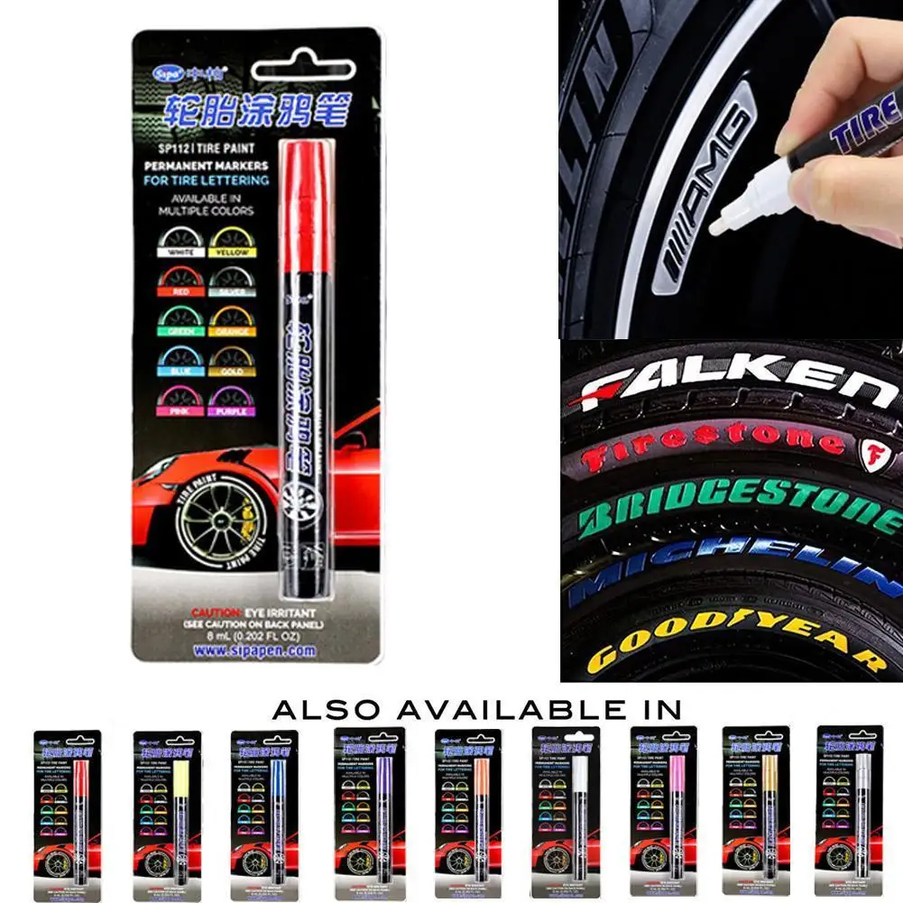 

Tire Marker Pens For Car Tire Lettering, Waterproof Permanent Oil Based Paint Marker, Rubber Metal Tire Paint Pen Marker