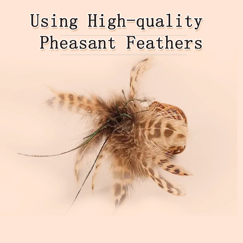 Новый кошачий мяч поддельные перьевые шарики забавная ротанговая игрушка шарик