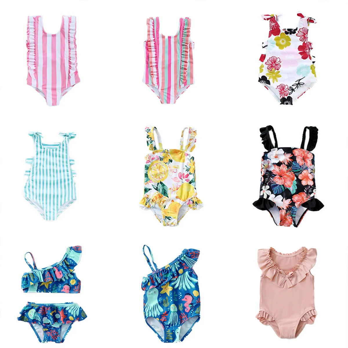 Girls Swimsuit Children One-piece Summer Girls Swimwear Kids 2022 Baby Swimwear 1 year Swimming Suit for Kids Girl 4 to 5 years