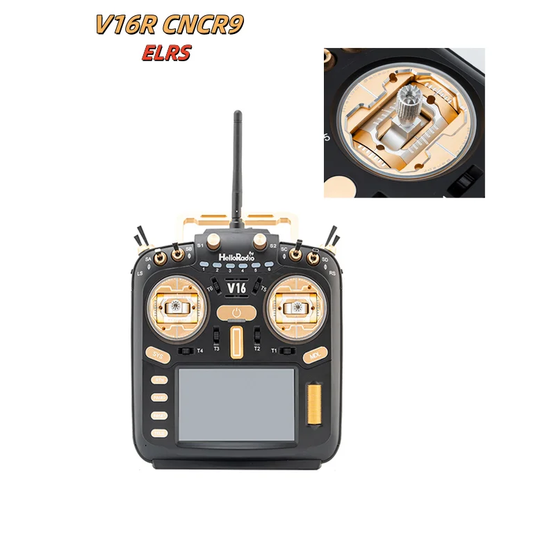 Фото HelloRadio V16R CNCMAX MAXR9 ELRS Многопротокольный передатчик Дистанционное управление EDGETX OPENTX Высокочастотная головка Сенсорный экран №1