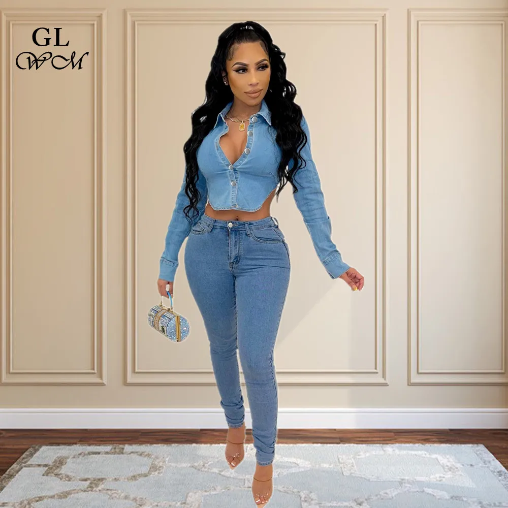 

S-2XL Women Fashion Long Sleeve Turn Down Collar Washed Short Coat Sexy Backless Lace Up Denim Jacket Wolesale Dropshipping