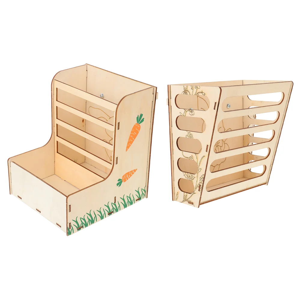 

Hay Feeder Rabbit Bunnymanger Bowl Holder Dispenser Guinea Wooden Rack Cage Woodgrass Hamster Chinchilla Binconvenient Resistant