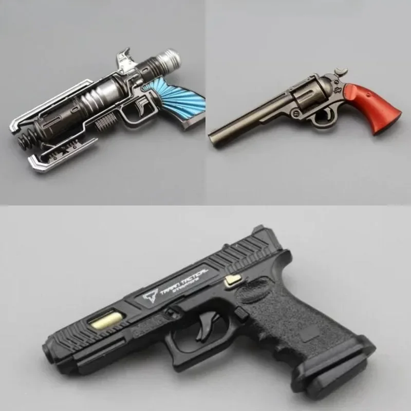 Фото Масштабные фигурки 1/6: миниатюрные модели пистолетов из металлического сплава и ПВХ (Desert Eagle, P38, PPK, револьвер) для декора 12-дюймовых фигурок солдатов №5
