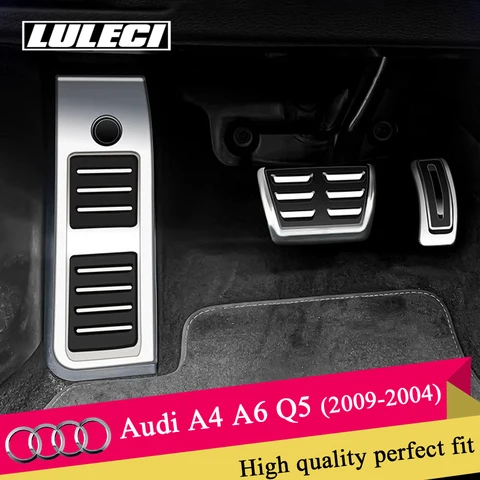 Автомобильные педали LULECI для Audi AT MT 2009-2024 A4 B8 B9 A6 C7 C8 Q5, накладки на педаль акселератора из нержавеющей стали