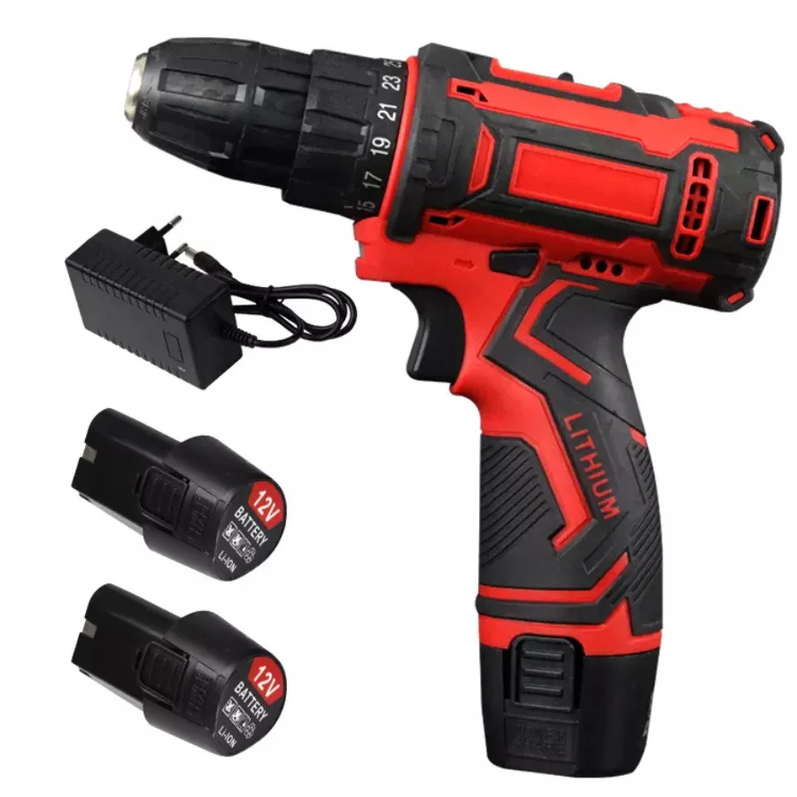 Миниатюрная электрическая Ударная дрель 3 в 1 беспроводная литий-ионная батарея