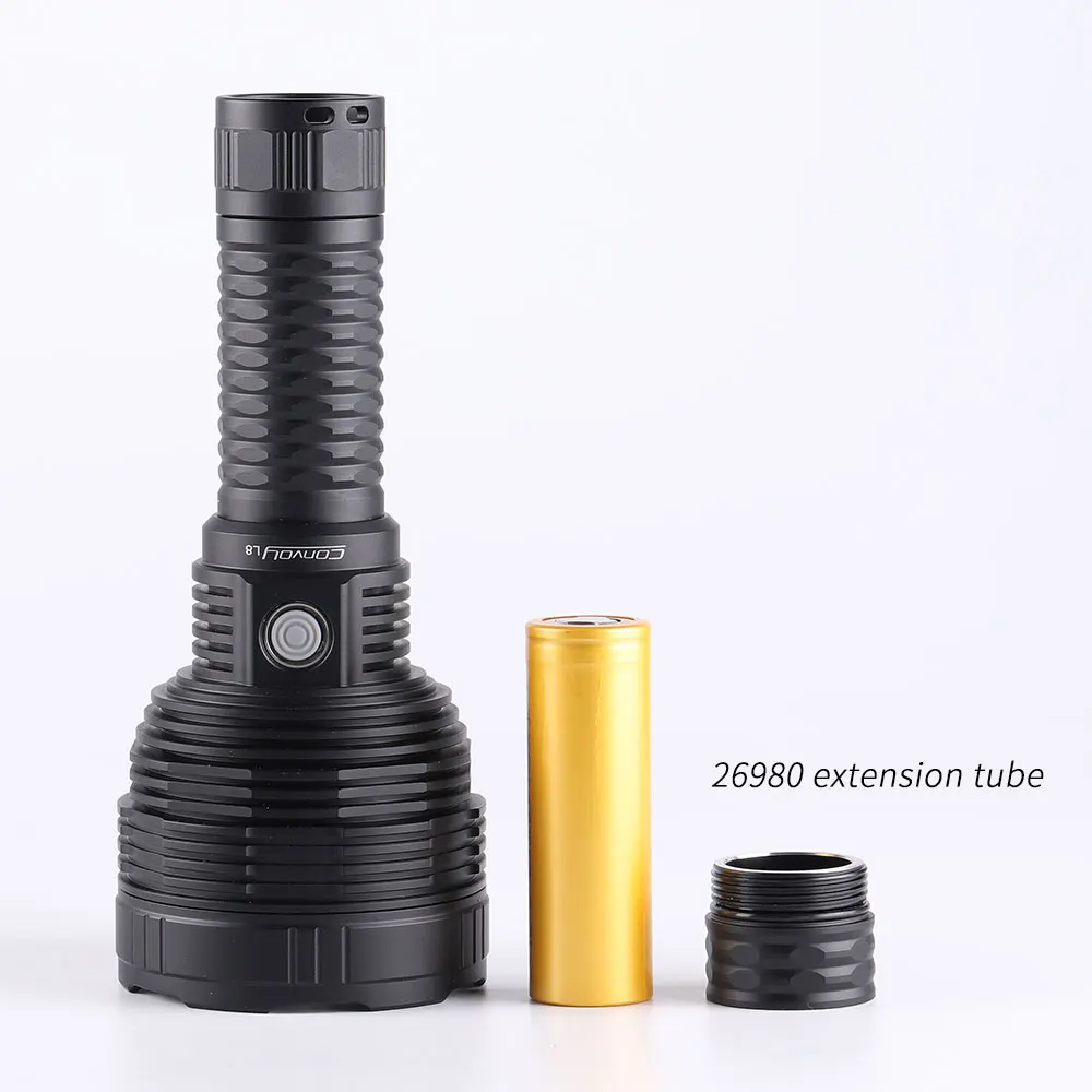Фонарик Convoy L8 SBT90.2 26800 26980 большой радиус действия с батареей внутри - купить по