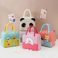 cartoon insulation lunch bag portable thermal cooler bento tote picnic storage pouch arbecue plush doll handbag outdoor ice tote