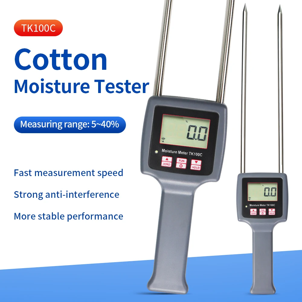 Портативный цифровой гигрометр TK100C прибор для измерения влажности хлопка