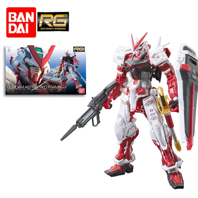 

Original Bandai Molde Kit RG 19 1/144 MBF-PO2 Gundam Astray Red Frame Plastic Mobile Suit Anime Action Figures Toys Gifts