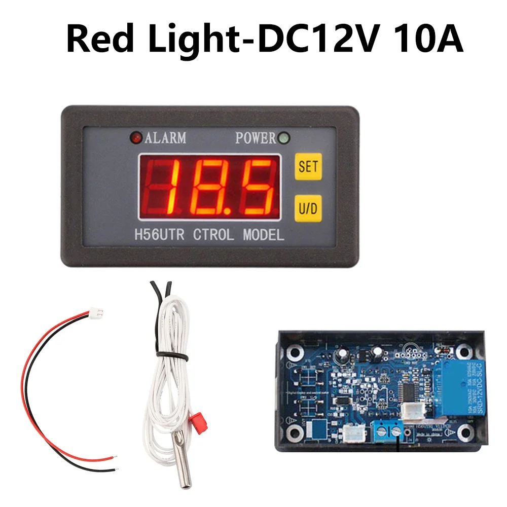 

H56TR цифровой регулятор температуры светодиодный дисплей термостат с прибором управления нагревом/охлаждением AC220V DC12/24V с датчиком NTC