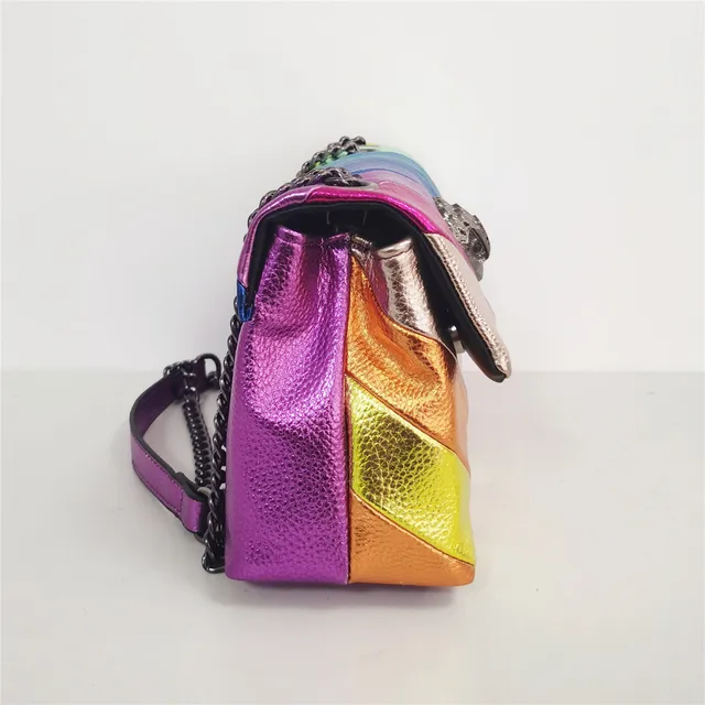 Kurt G London Multi-Coloured Patchwork Crossbody Bags For Women UK Brand Designer Fashion Trend Handbag Leather Shoulder Bag 4