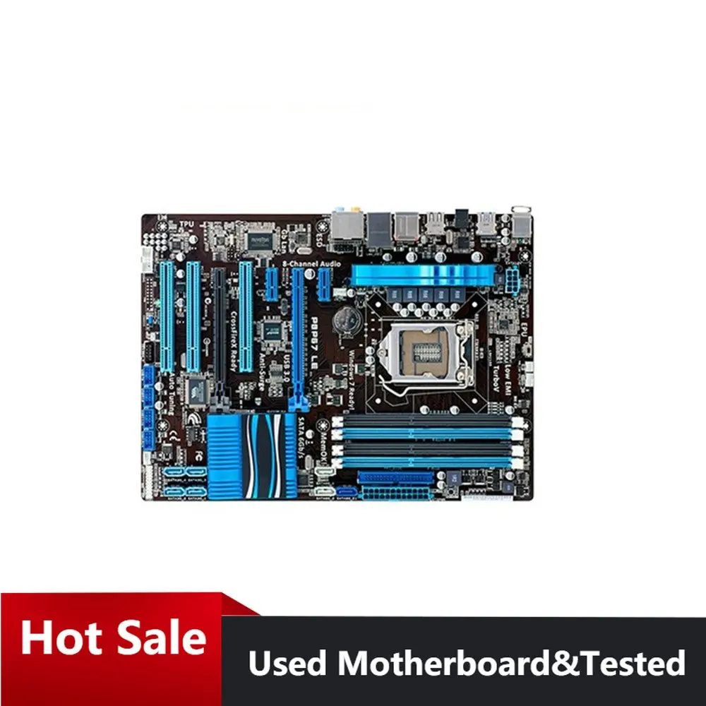 Б/у настольная материнская плата P8P67 LE P67 Socket LGA 1155 i3 i5 i7 DDR3 32 Гб ATX UEFI BIOS в продаже -