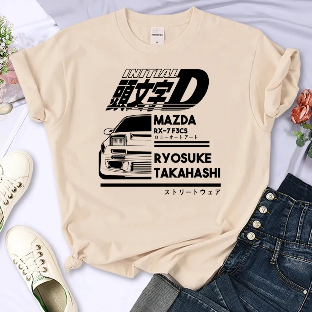 

Футболка Initial d Женская, дизайнерская графическая футболка для манги, женская одежда из аниме