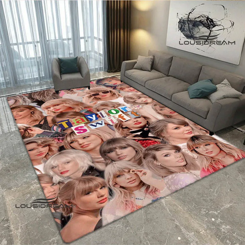 

Non -slip carpet Singer Taylor-Swift pattern carpet living room bedroom carpet yoga mat photography props area rug birthday gift