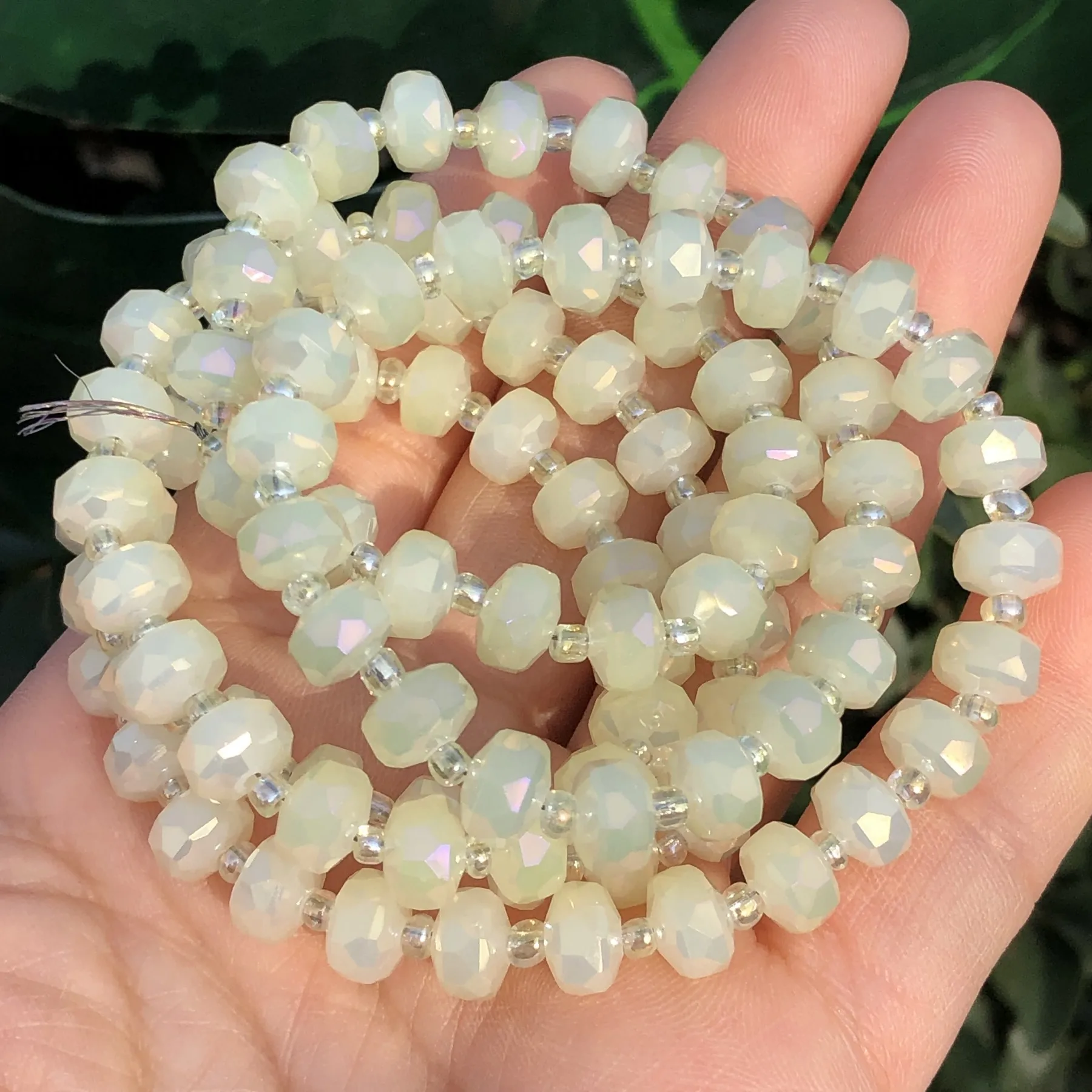 Upscale AB Yellow Austrian Crystal Glass Wheel Faceted Round Rondelle Beads Loose Beads for Jewelry Making DIY Bracelet Earring