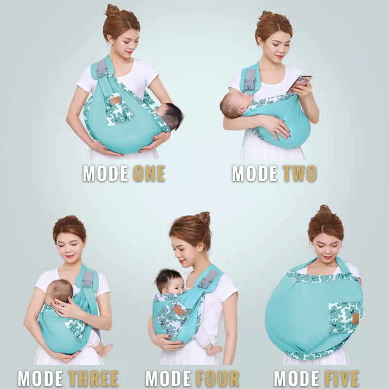 

2022Baby Wrap Newborn Sling Dual Use Infant Nursing Cover Carrier Mesh Fabric Breastfeeding Carriers Up To 130 Lbs (0-36M)