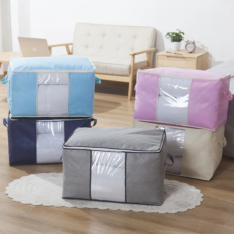 

Non-woven Quilt Clothes Wardrobe Closet Storage Bag Organizer Sock Toy Sundries Organizer Bags Closet Organizer for Pillow Quilt