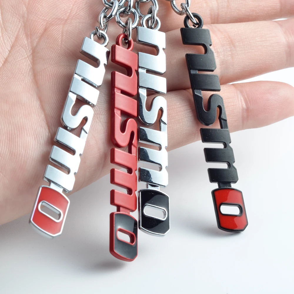 

Car Keychain Nismo Logo Metal Keyring Key Ring Holder For Nissan GTR leaf Juke Tiida March Teana Note Fairlady Accessories