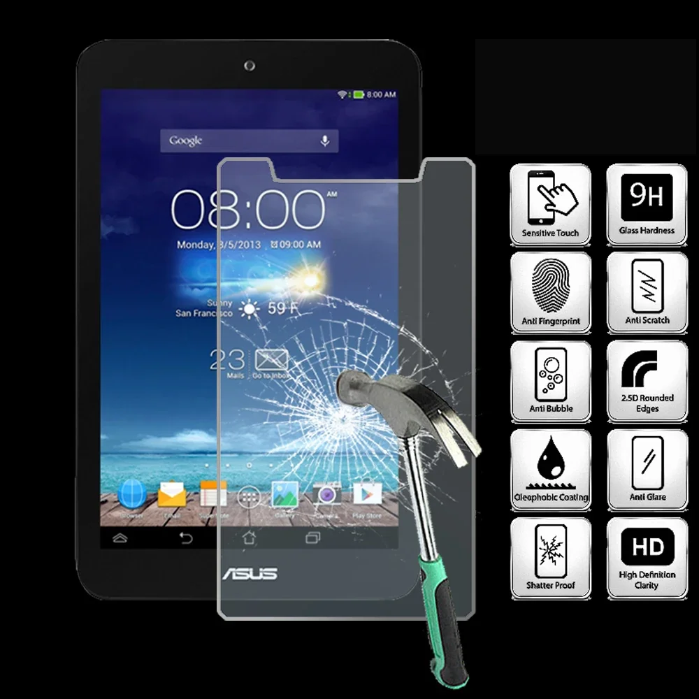 Для планшета Asus MEMO Pad 8 Me181C защитная пленка из закаленного стекла