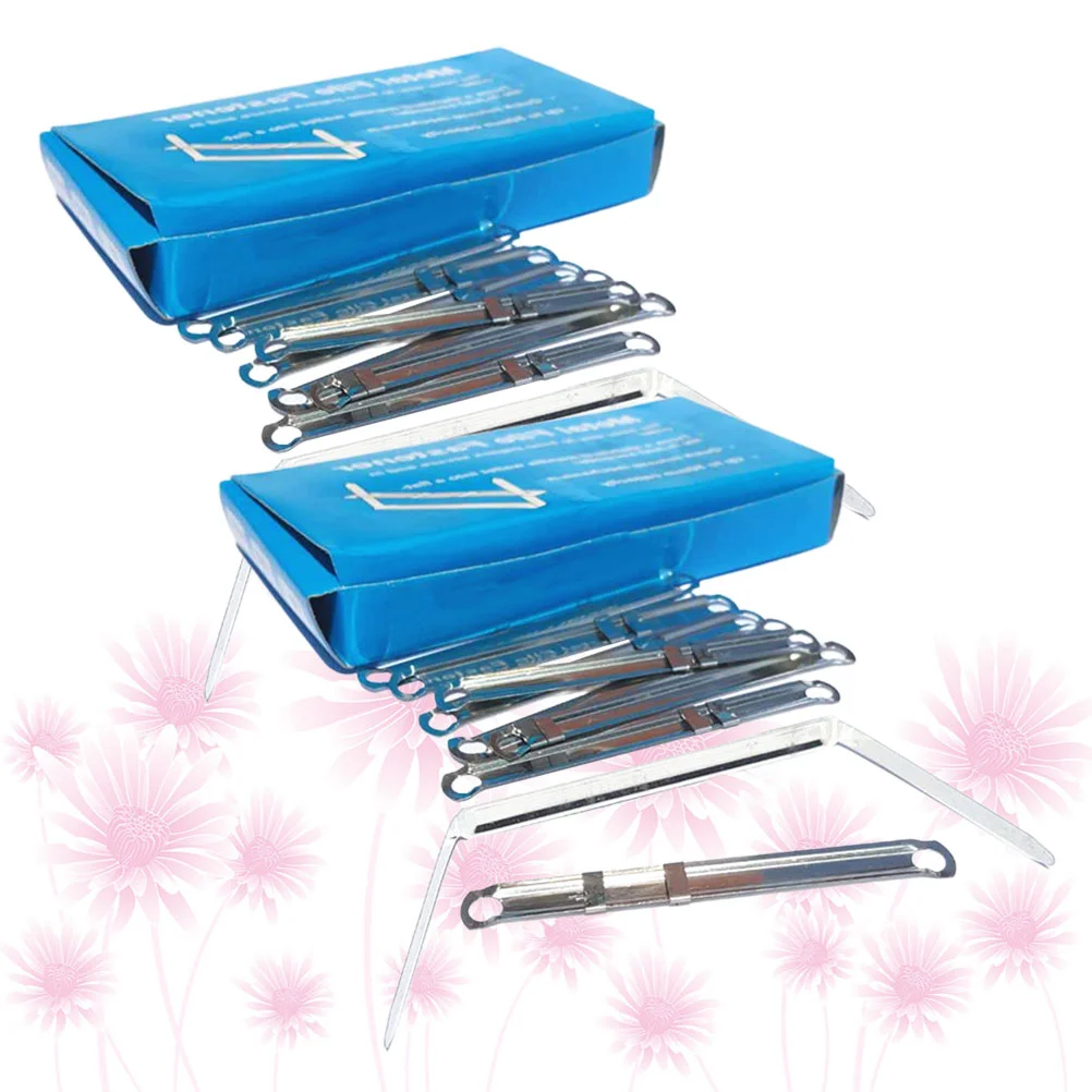 

100 Pcs Metalbindingclipbindingringbindingstrip Plastic File Folders Paper Fasteners Stationery