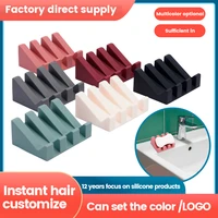 self draining soap dish holder silicone waterfall bar soap tray for bathroom kitchen countertop soap rack