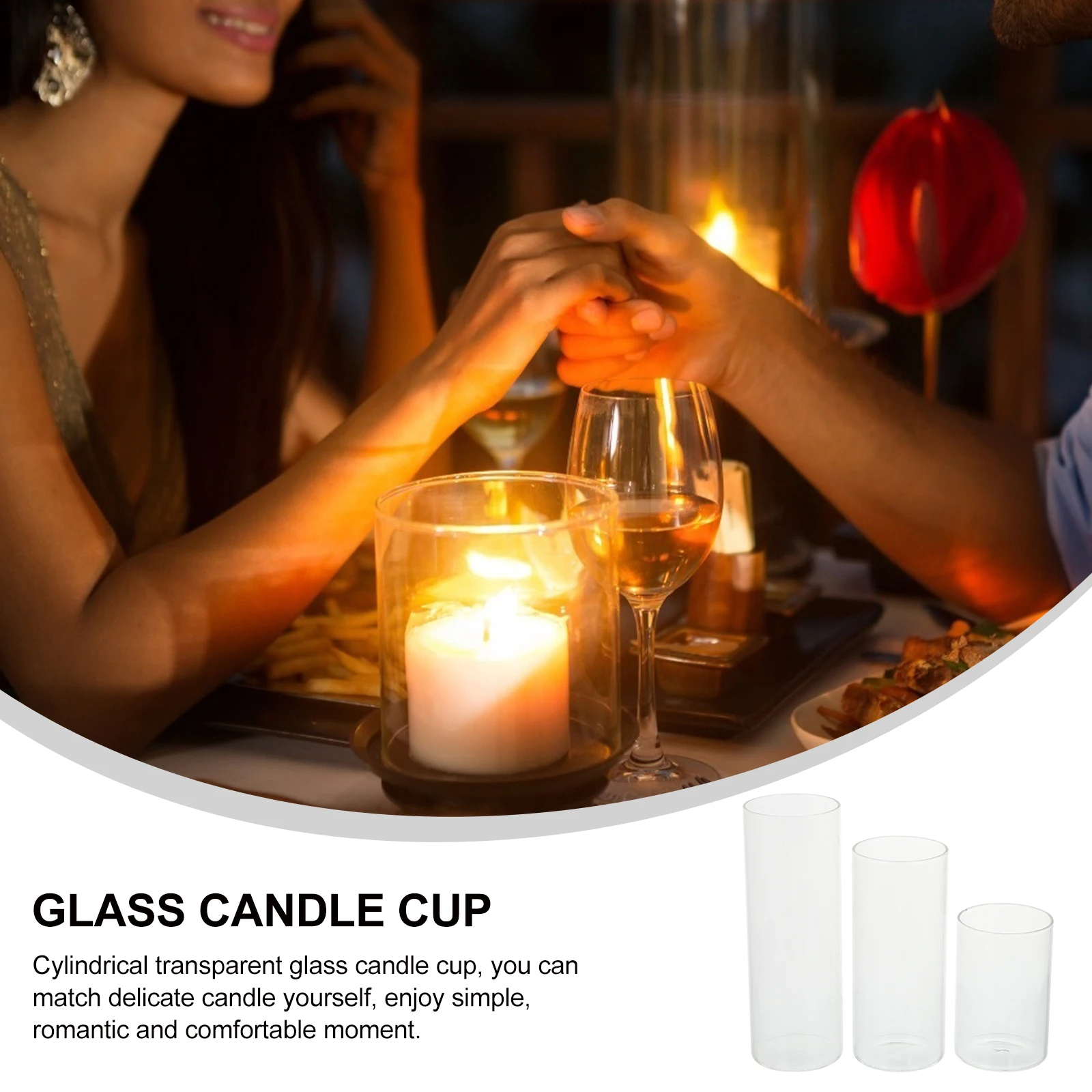 3 шт. прозрачные стеклянные подсвечники свадебные скандинавский Декор для дома