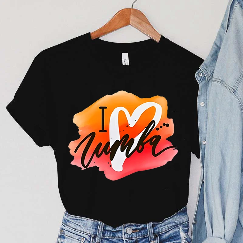 

Zumba T-Shirts Women's Casual Fashion Clothing Cartoon Zumba TShirts Vintage Color Pattern Women Tops New Female Zumba T-Shirts