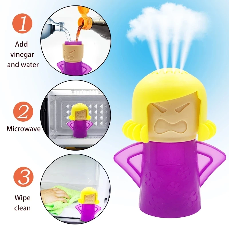 

Creative Microwave Oven Cleaner Spray Type Angry Mama Refrigerator Is Easy To Clean Remove Odors Kitchen Cleaning Utensils