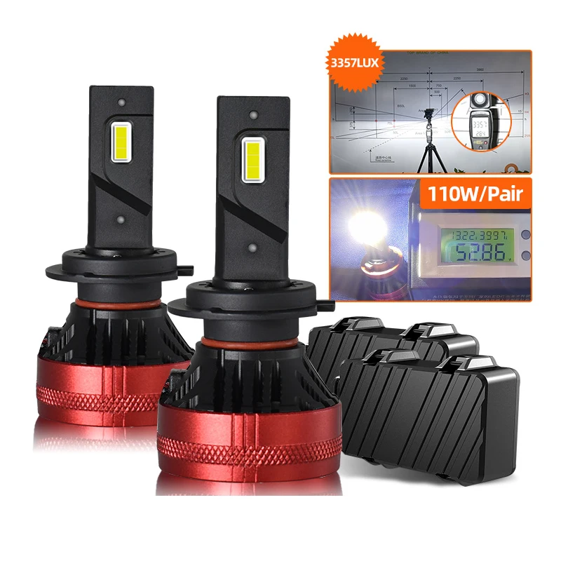 

RijYuef F5 Faro система автоматического освещения Turboe Led H7 Лампа Mobil Bulbe Polo Far Luces Para Autos Farol Светодиодные Автомобильные фары светодиодные фары