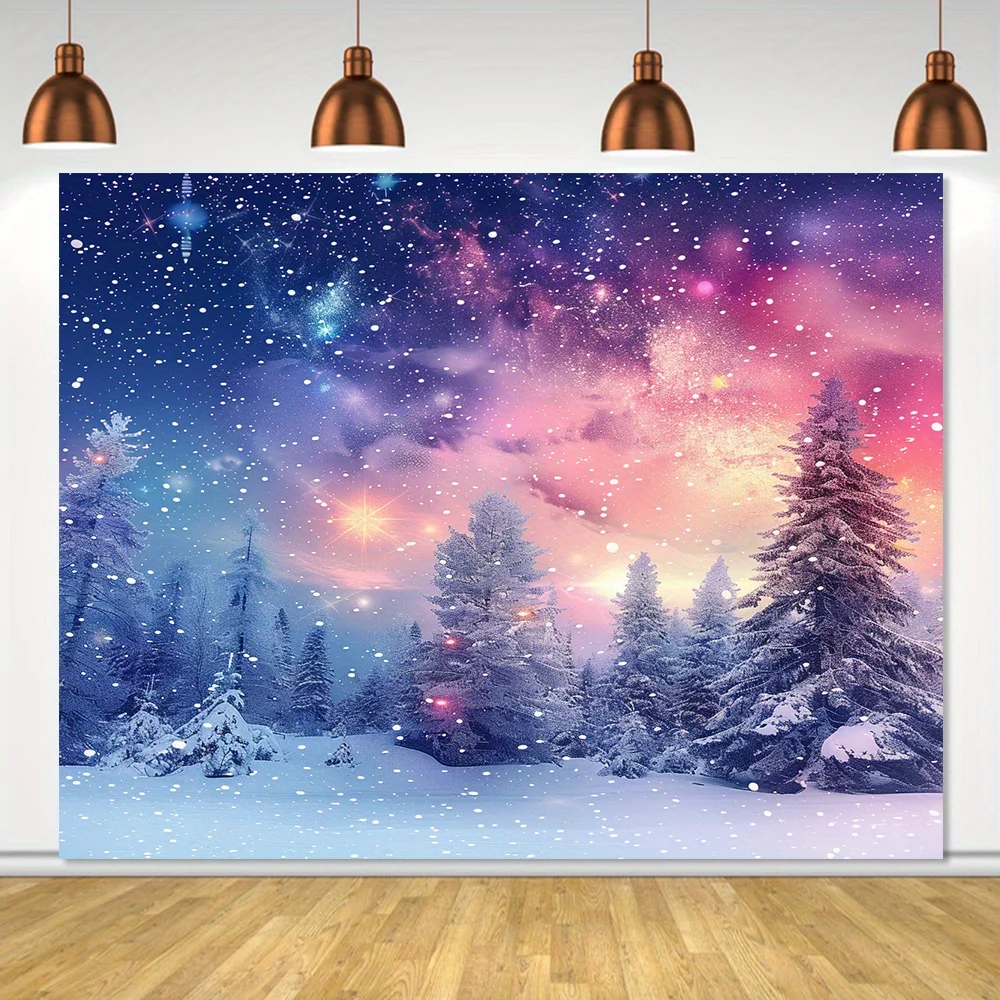 Рождественский городской фон деревянный дом лес фотография Фон День рождения