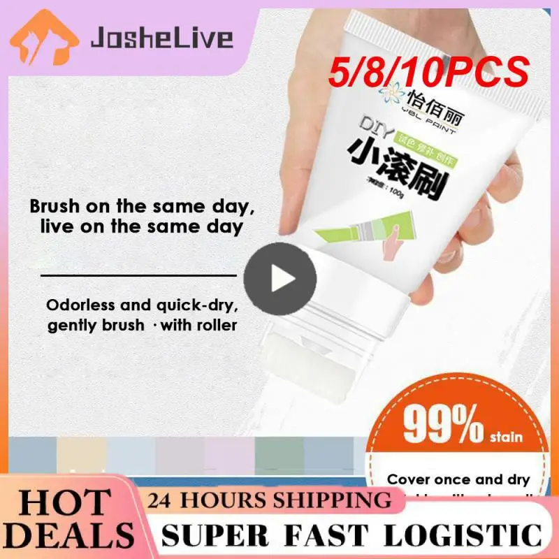 

5/8/10PCS Repair The Inner Wall Of Wall Paste Wall Repair Refurbishment And Repair Small Roller Brush Repair Paste