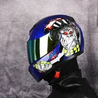 Мотоциклетный шлем с двойным объективом, на все лицо