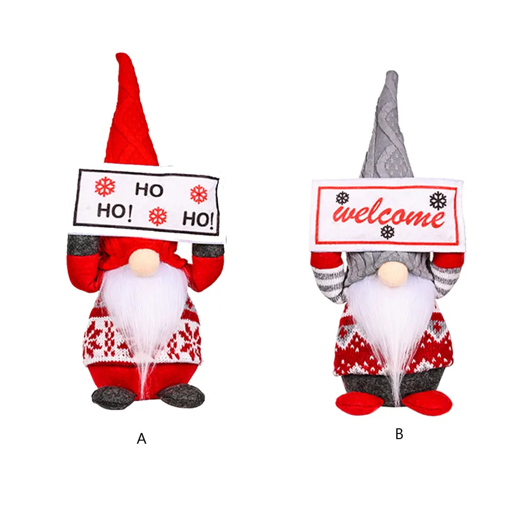 

Christmas Faceless Doll Decoration Holiday Party Ornament Decorative Props for Window Bedside Bedroom Office Red