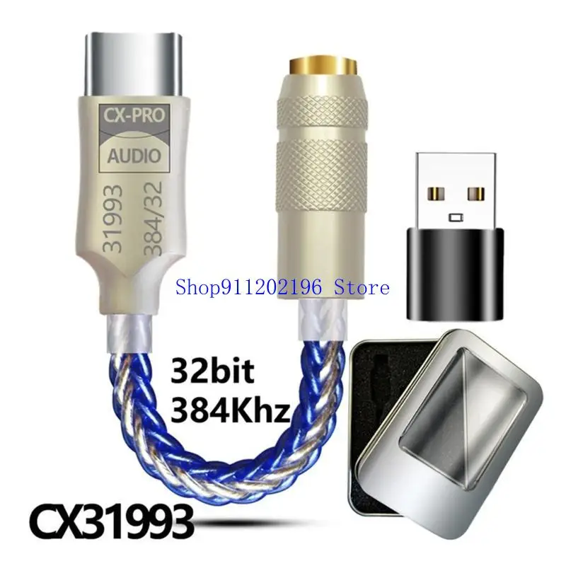 Фото P82A CX31993 USB ЦАП Тип C до 3,5 мм Усилитель для наушников Адаптер звуковых декодеров №4