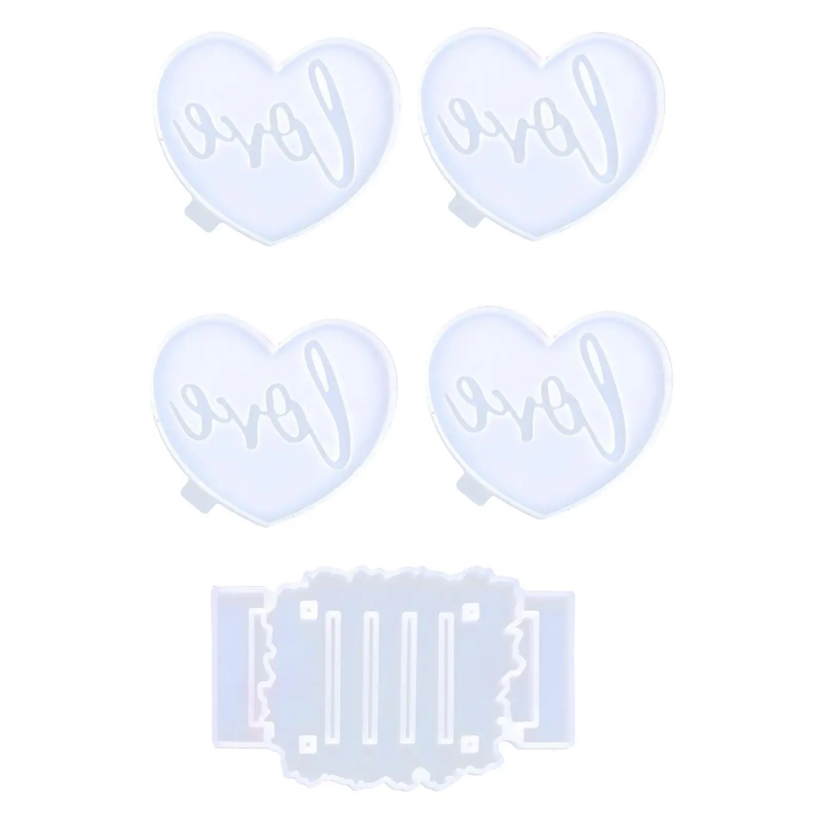 

Resin Mold Coaster Decorative Cup Holder DIY Gift Casting Mold Heart Shaped