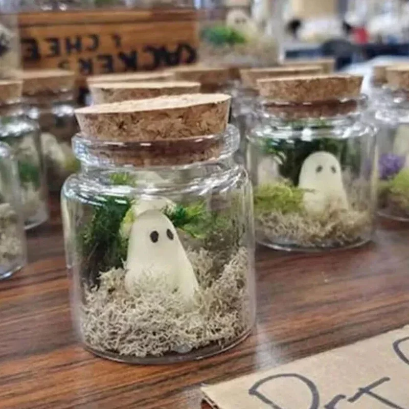 Миниатюрная бутылочка-призрак с Мохом креативная светящаяся в темноте