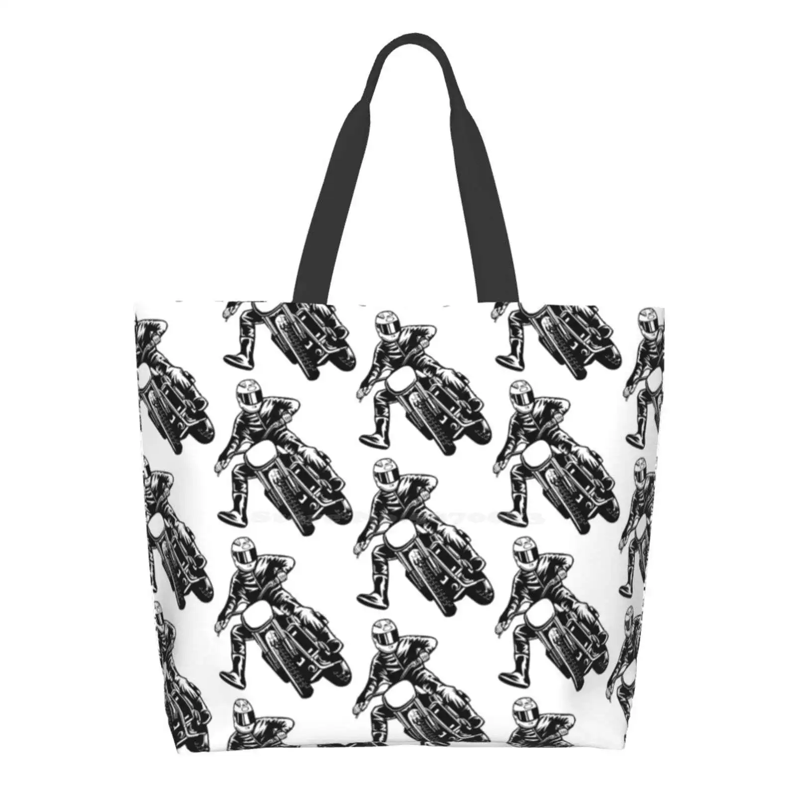 

Motorradfahrer Drift Women Shopping Bag Girl Tote Large Size Motorradfahrer Drift Motorrad Helm Fahrer Bike Biker Motorsport