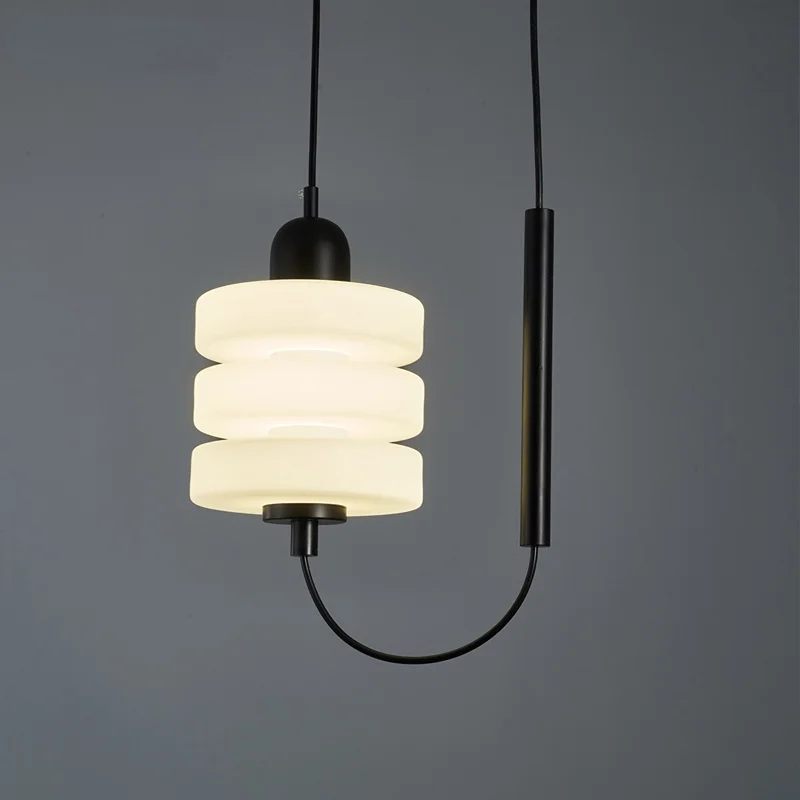 

Minimalism Modern Creative Pendant Lamp Bedside Glass Nordic TV Wall Dining Table Bar Designer Line Retro Pendant Light Fixtures