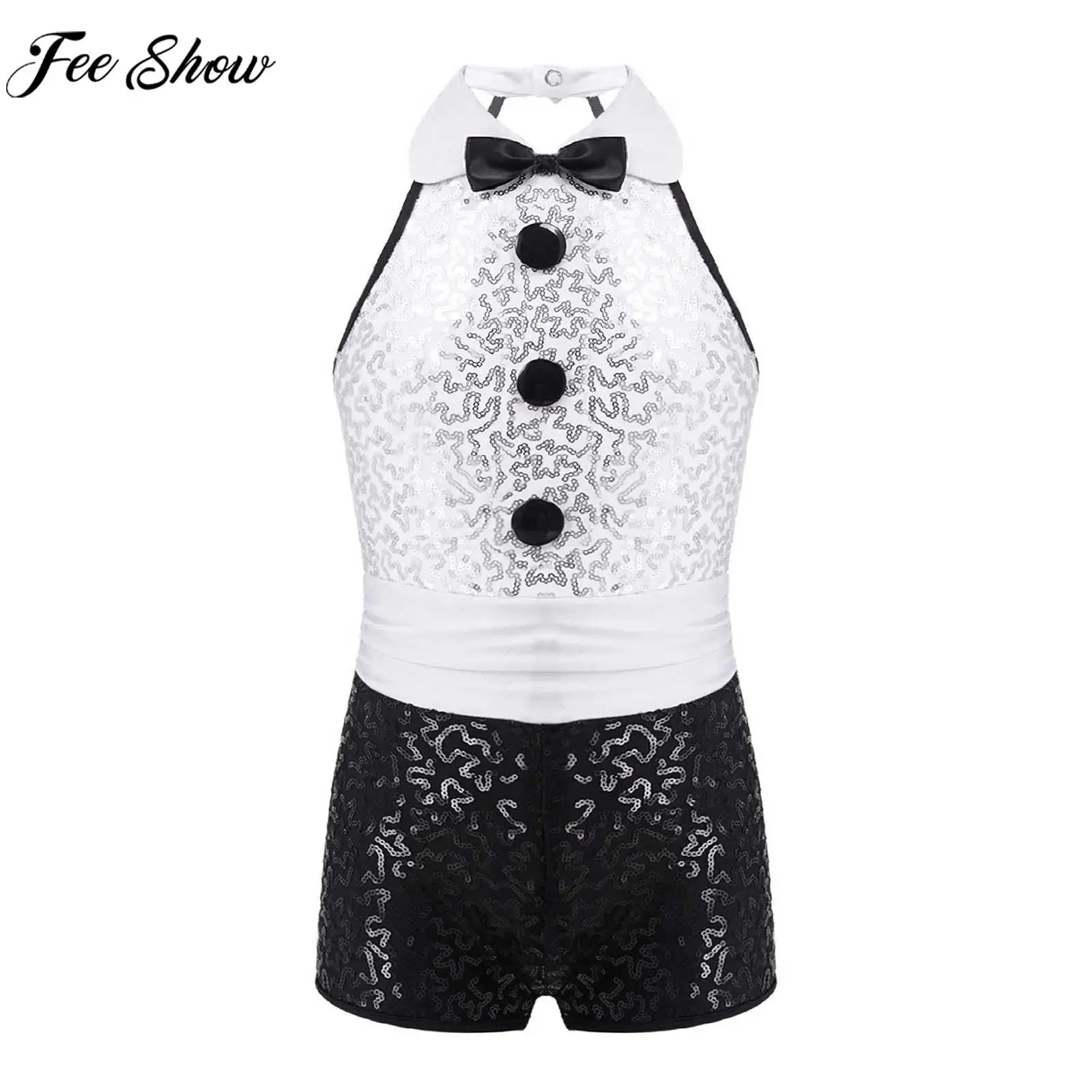 

Трико цирковое для девочек на Хэллоуин без рукавов с блестками