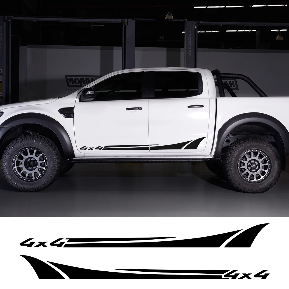 

Truck Door Side Skirt Vinyl 4x4 Car Sticker for Nissan NAVARA Mitsubishi L200 Triton Pickup Auto Body Decoration Sticker for Car