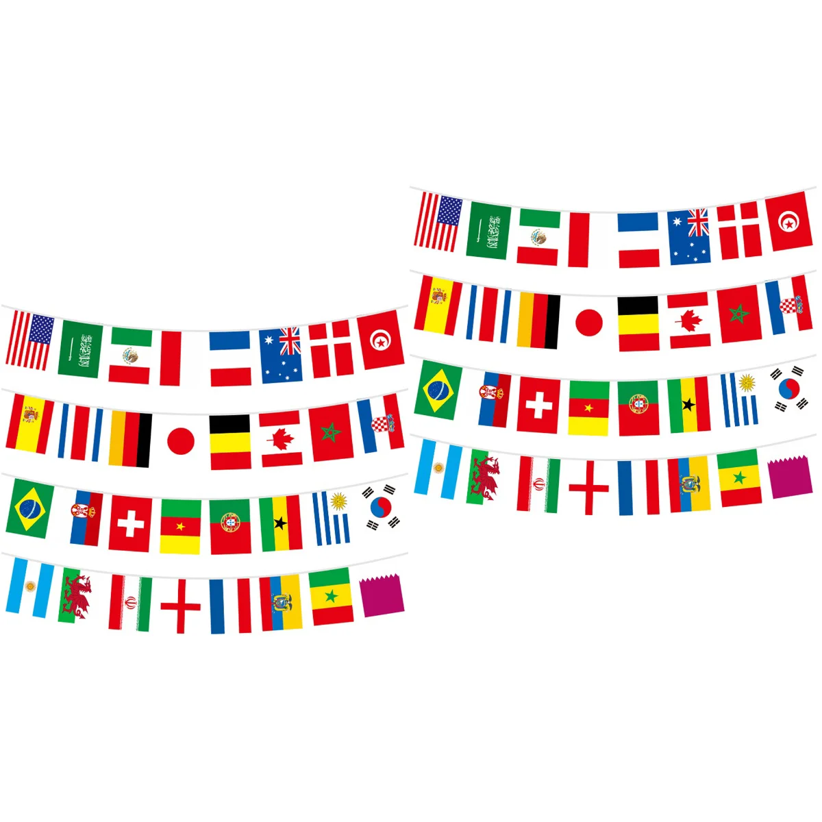

2 Sets Countries String Flag World Flags Pendant International Flag String Party Flag for Party