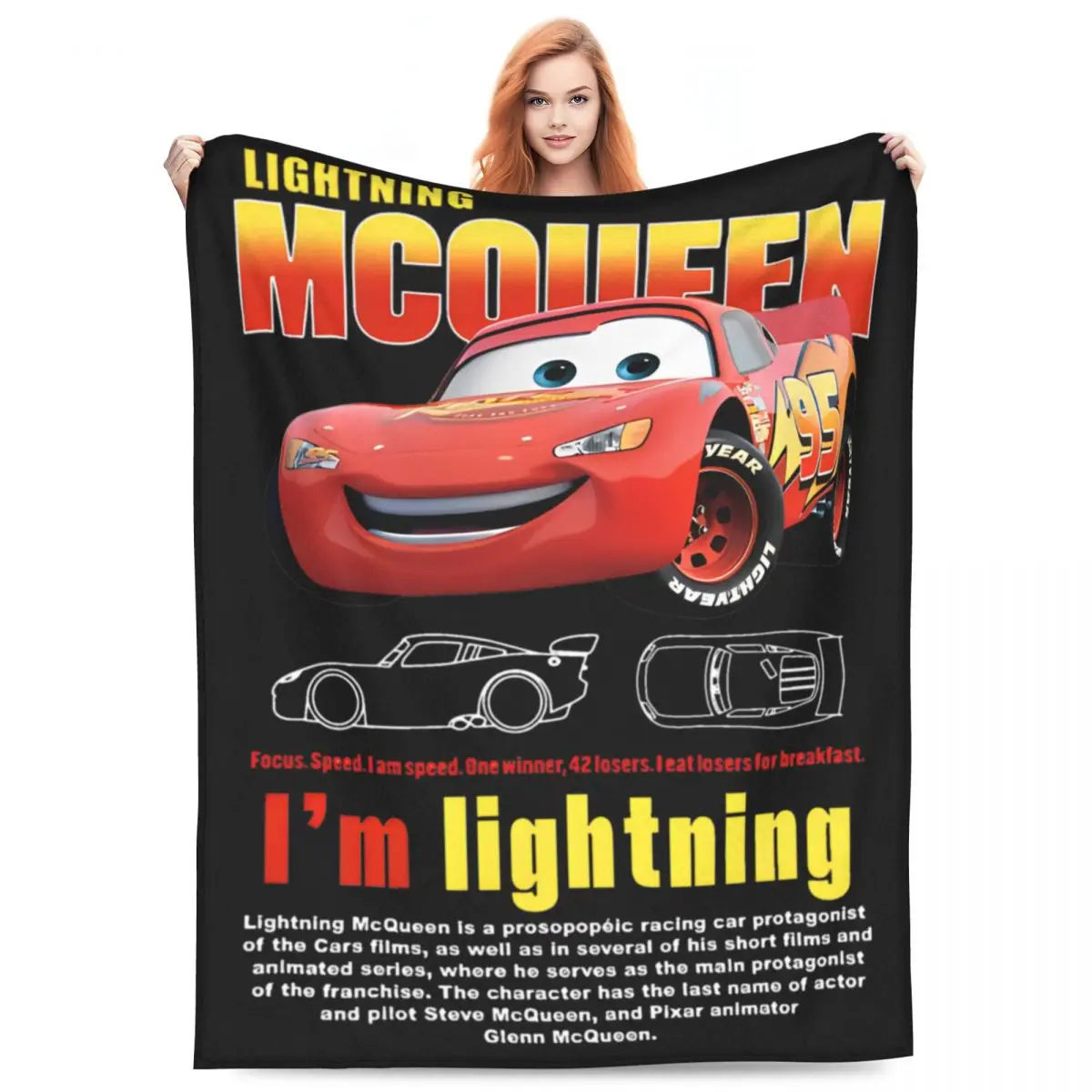 Одеяло I'm Sally Lightning McQueen Cars качественное супер теплое постельное белье пледы