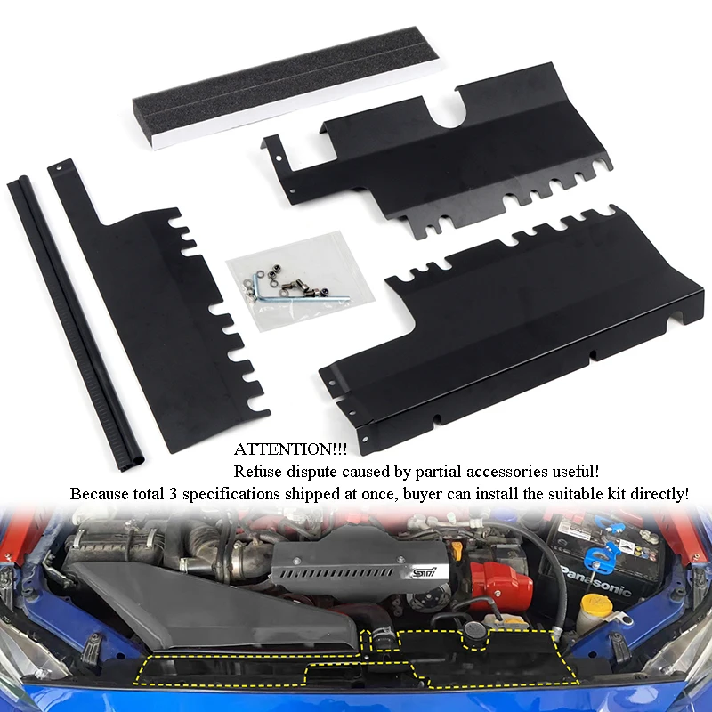 

Для Subaru WRX STi 2014-2021 алюминиевая красная Черная передняя крышка капота радиатор двигателя излучающая Защитная крышка Комплект автомобильные аксессуары