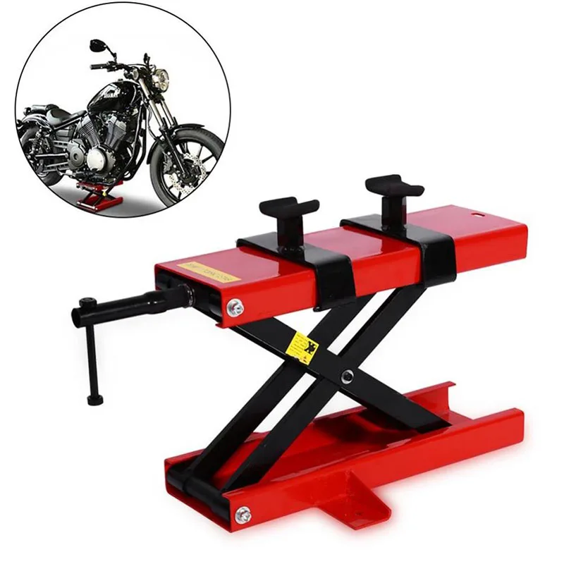 500KG Scissor Crane Motorcycle Bike Frame Jack Crane Lift Workshop Workbench Lifting Tool (450*150mm) YZ