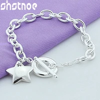 925 sterling silver star ot buckle bracelet for women party engagement wedding valentines gift fashion charm jewelry