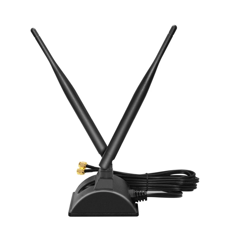 2.4GHz 5GHz Dual Band RP-SMA Male WiFi Antenna+IPEX MHF4 to RP-SMA Female Cable 9.8 Inch for M.2 NGFF Network Card PC