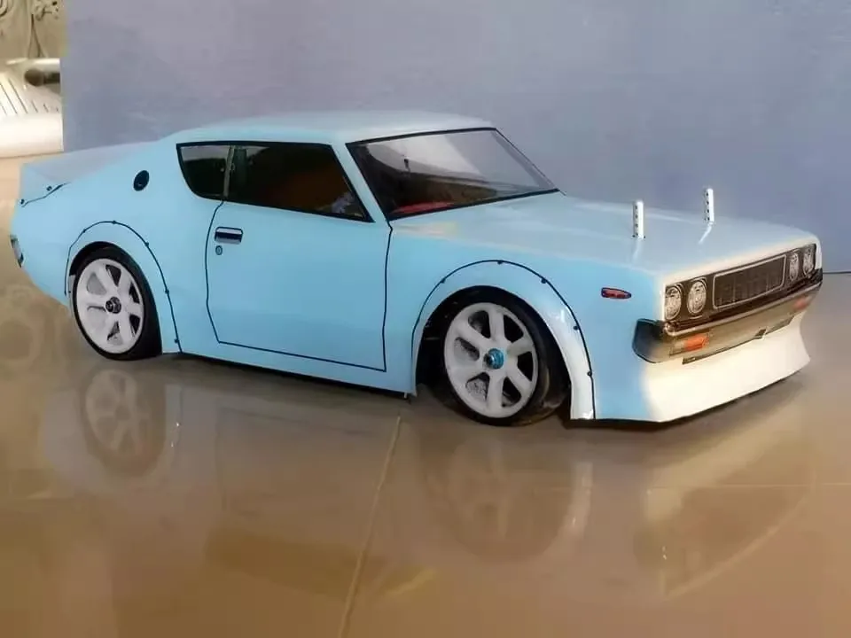 Фото 1/10 RC Skyline 2000 GT JDM PC Shell Корпус прозрачный, ширина 190 мм для 1/10 радиоуправляемого внедорожника 3R HSP Yokomo MST №3