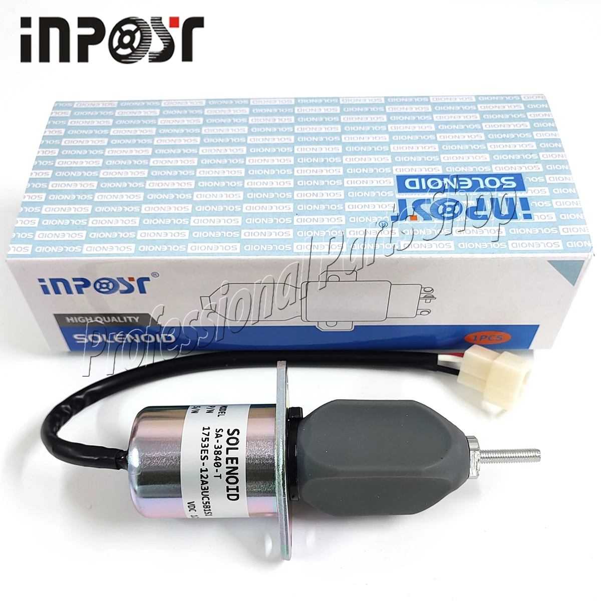 Фото Новый электромагнитный клапан остановки подачи топлива 12V SA-3840-T 119807-77800 1753ES-12A3UC5B1S1 для двигателей Yanmar 4TNE94 4TNE98 4TNC88 (1 шт.) №2